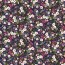 Cotton poplin digital spring bouquet - dark blue