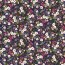 Cotton poplin digital spring bouquet - dark blue