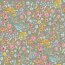 Cotton poplin digital floral rain - light sage