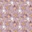 Katoen popeline organische bloemen - licht paars