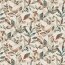 Linen Jersey Digital Leaves - dark green/ TERRACOTTA