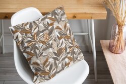 Canvas Leaves - taupe