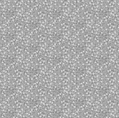 Popeline de coton à fleurs - gris moyen