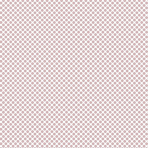 Popeline coton mini cercles - blanc/rose foncé