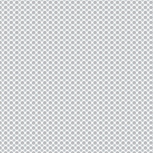 Popeline coton minifleurs - blanc/bleu foncé
