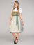 Popeline coton mini fleurs - blanc/gris