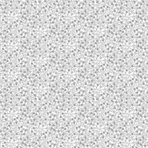 Popeline di cotone mare di fiori - bianco/grigio