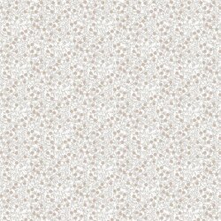 Popeline di cotone mare di fiori - bianco/sabbia