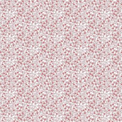Popeline di cotone mare di fiori - bianco/rosa scuro