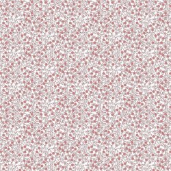 Popeline di cotone mare di fiori - bianco/rosa scuro