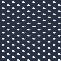 Baumwollpopeline Maritim - dunkelblau