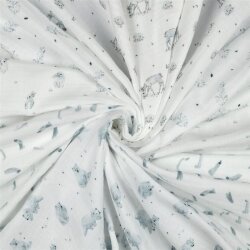 Mussola Biologica Cervo Digitale - bianco