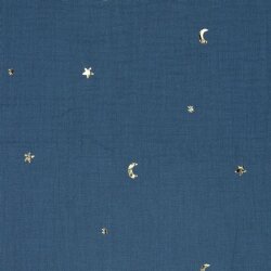 Musselin Gold Mond nund Sterne - jeans