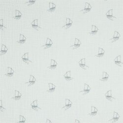 Muslin BOATS - white