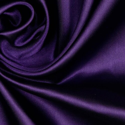 Svatební satén - tmavě fialová