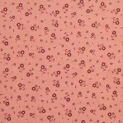 Jemné manšestrové třpytivé květy - perleťově růžové