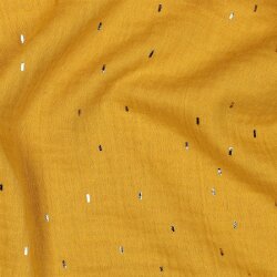 Musselin Gold Striche - ocker