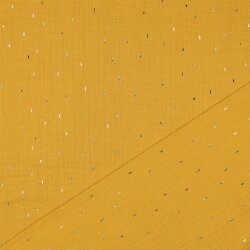 Musselin Gold Striche - ocker