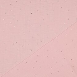 Muslin Gold Strokes - light pink