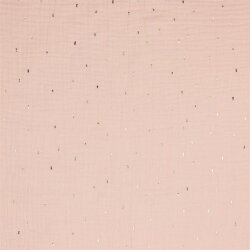 Muslin Gold Strokes - rose pâle