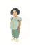 Muslin Gold Strokes - light pink