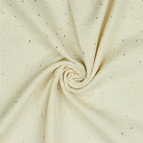 Muslin Gold Strokes - cream