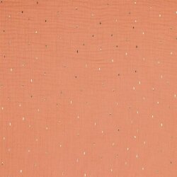 Muslin Gold Strokes - apricot