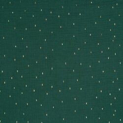 Muslin Gold Strokes - Dark Green