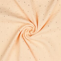 Muslin Gold Strokes - Powder Pink