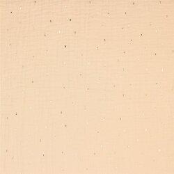 Muslin Gold Strokes - Powder Pink