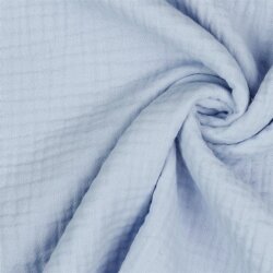 Three-ply organic cotton muslin - light blue