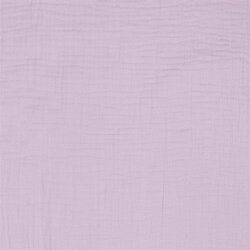 Mousseline de coton biologique à trois couches - violet clair
