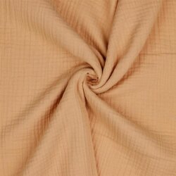 Three-ply organic cotton muslin - peach