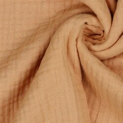 Three-ply organic cotton muslin - peach