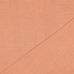 Three-ply organic cotton muslin - peach