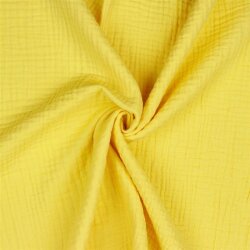 Mussola di cotone organico a tre strati - giallo