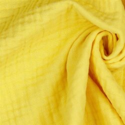 Mussola di cotone organico a tre strati - giallo