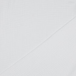 Three-ply organic cotton muslin - white