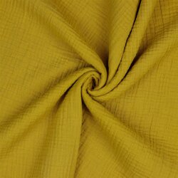 Three-ply organic cotton muslin - ochre