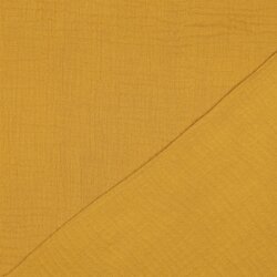 Three-ply organic cotton muslin - ochre