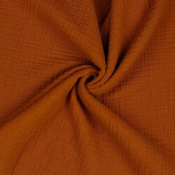 Three-ply organic cotton muslin - light rust