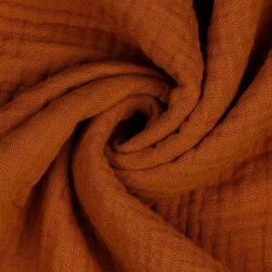 Three-ply organic cotton muslin - light rust