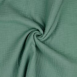 Muselina de algodón orgánico de tres capas - verde oscuro