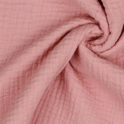 Three-ply organic cotton muslin - dusky pink