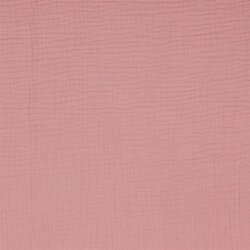 Mousseline de coton biologique à trois couches - rose sombre