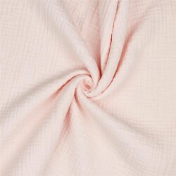Mousseline de coton biologique à trois plis - rose quartz