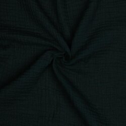 Three-ply organic cotton muslin - black