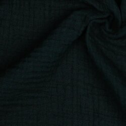 Three-ply organic cotton muslin - black