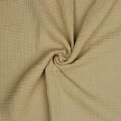 Three-ply organic cotton muslin - taupe