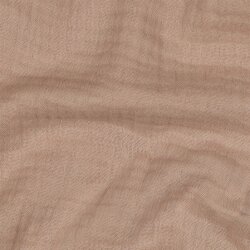 Drielaags biologisch katoenen mousseline - taupe